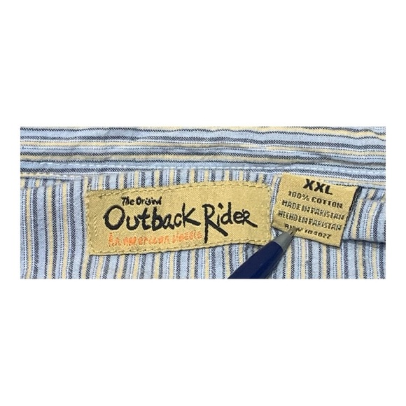 Men's Vintage Outback Rider Western Core Snap Front Long Sleeve Sz 2XL - Picture 5 of 5